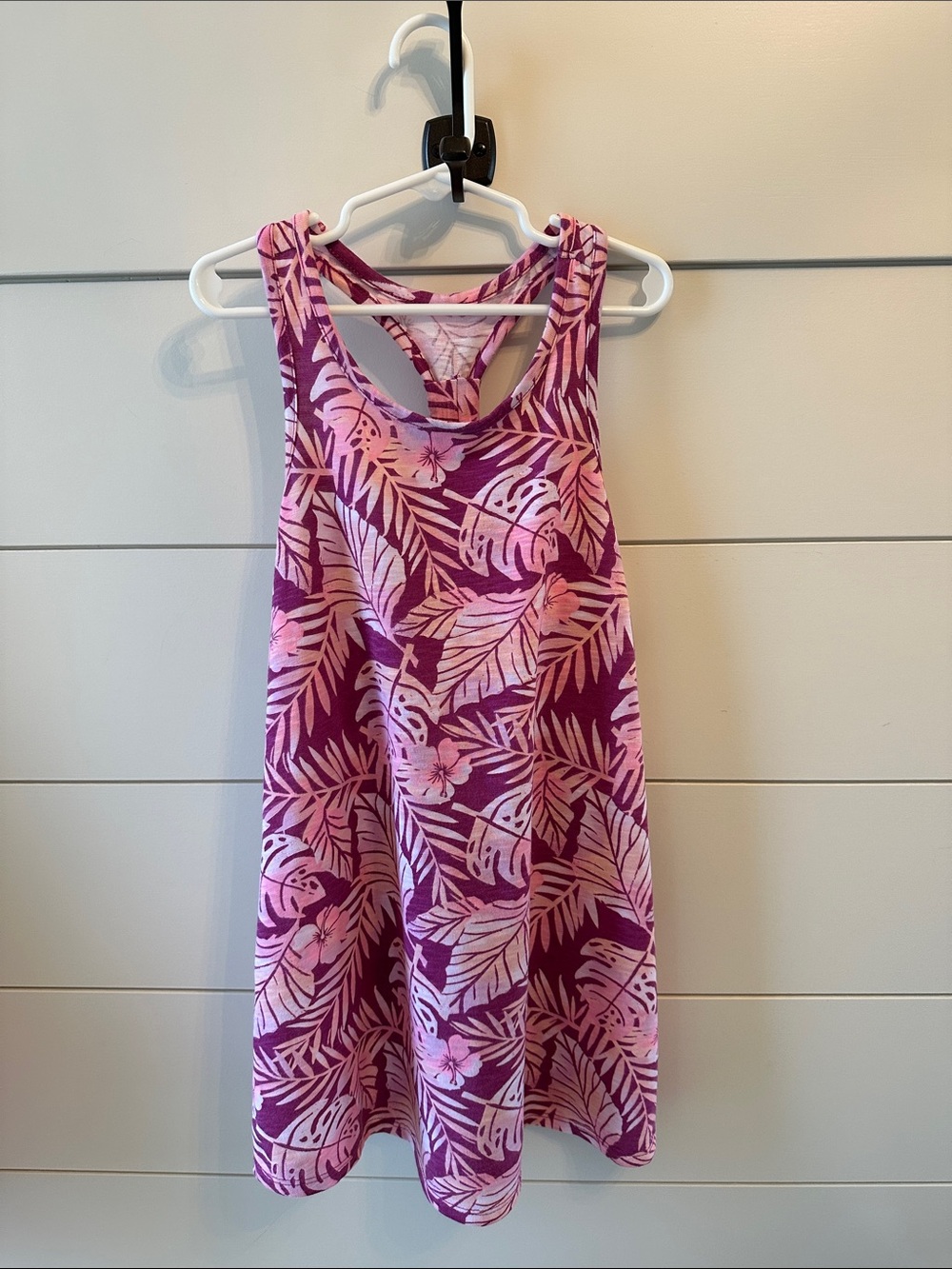 SO Pink & Purple Tropical Racerback Dress